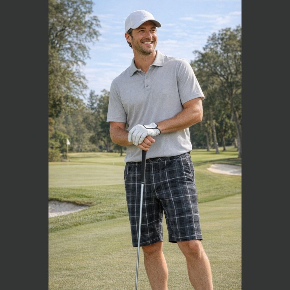 Fila Sport Mens‎ Size 38 Golf Shorts Plaid Flat Front Outdoor Sports Preppy